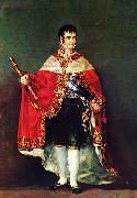 Francisco de Goya Portrait of Ferdinand VII of Spain in his robes of state oil on canvas